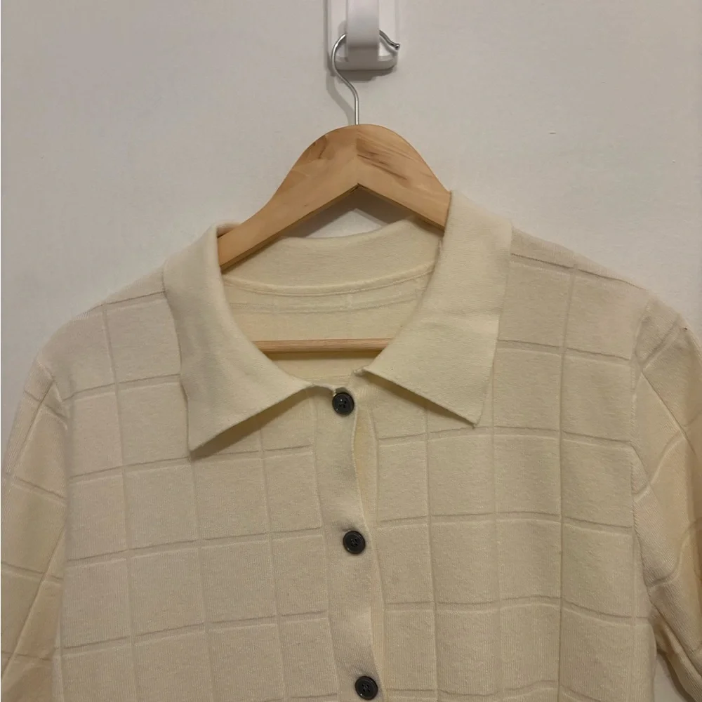 a new day Women's Cream Button Down Shirt - Picture 3 of 5